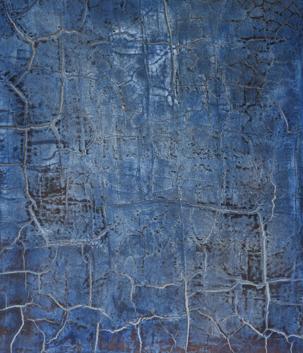 In der Nacht des Eises_120 x 100 cm Leinwand_Marmormehl_Sumpfkalk_ Pigmente _Eitempera